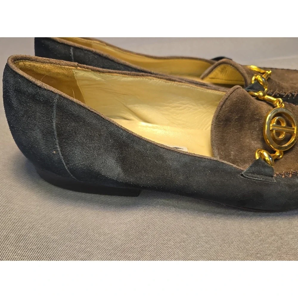 Vintage Paloma Italy Suede Horsebit Loafers - Women's Size 6 / 6.5 (9.5